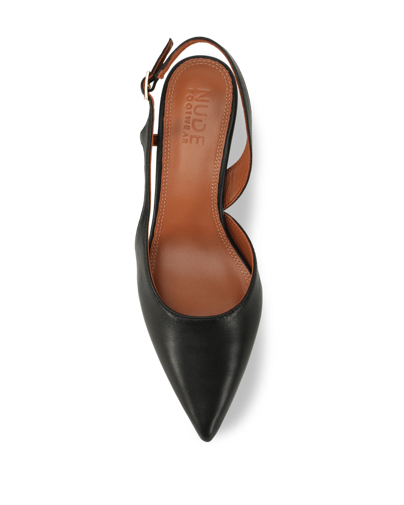 Kaylee Black Leather Pointed Toe Low Heel Pumps for Women - Comfortable Office Work Shoes & Evening Party Dress Shoes