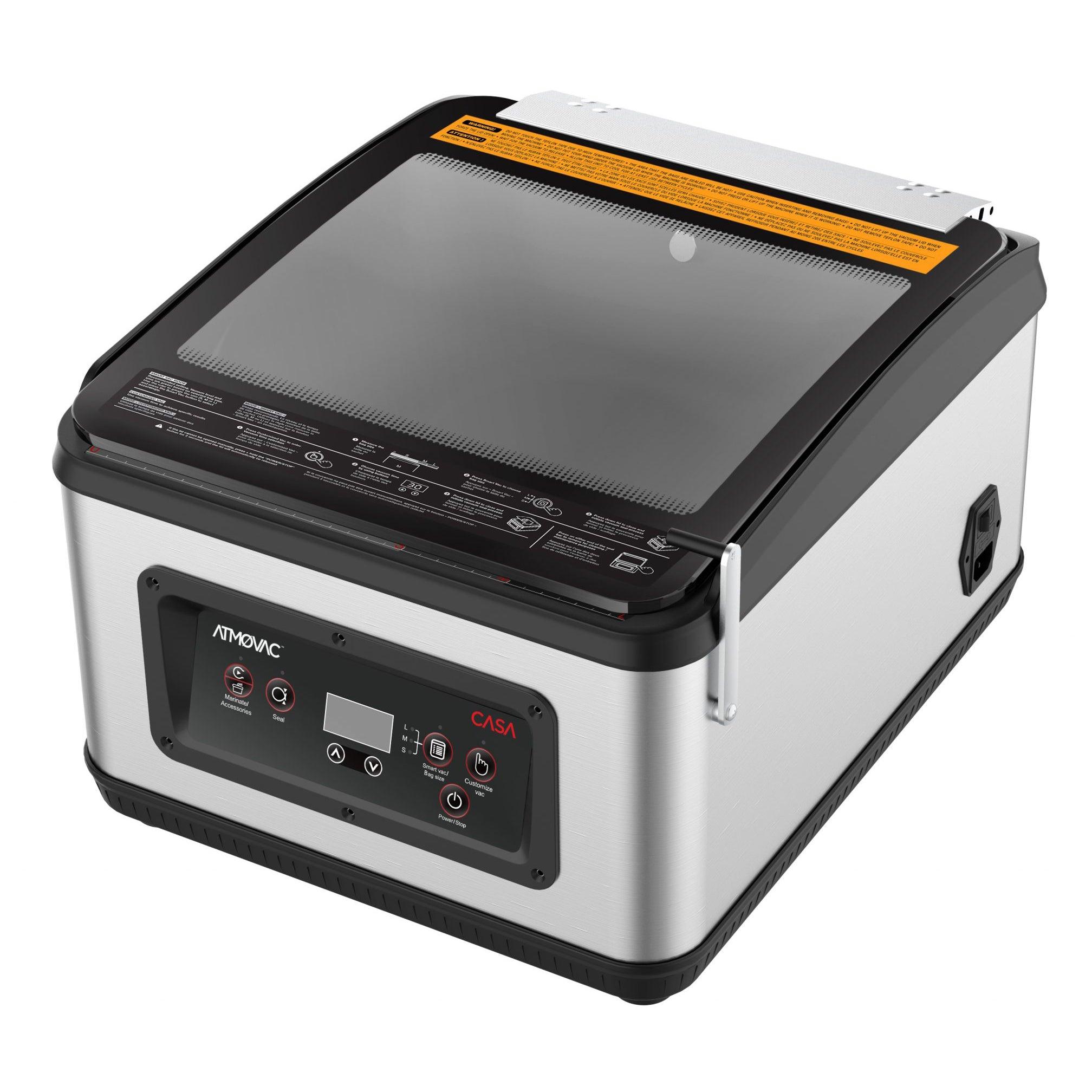 Atmovac Professional Chamber Vacuum Sealer for Food Preservation - Compact Home Use Vacuum Packaging Machine for Sous Vide, Meal Prep & Long-Term Food Storage