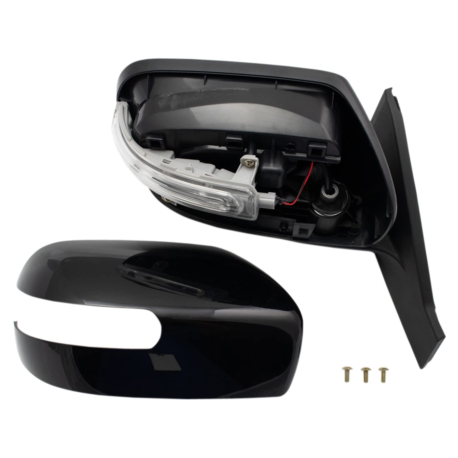 TRQ Driver & Passenger Side Mirror Set with Turn Signal - Compatible with 2012-2015 Mazda 5 (MA1320211, MA1321211) - No Heating Function - Perfect for Replacement & Auto Repair Shops