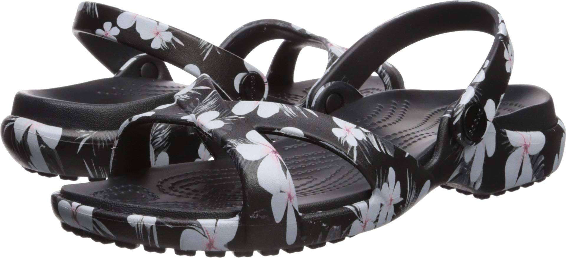 Crocs Women's Meleen Crossband Graphic Slide Sandals - Comfortable & Stylish Summer Shoes for Beach, Pool, and Casual Wear