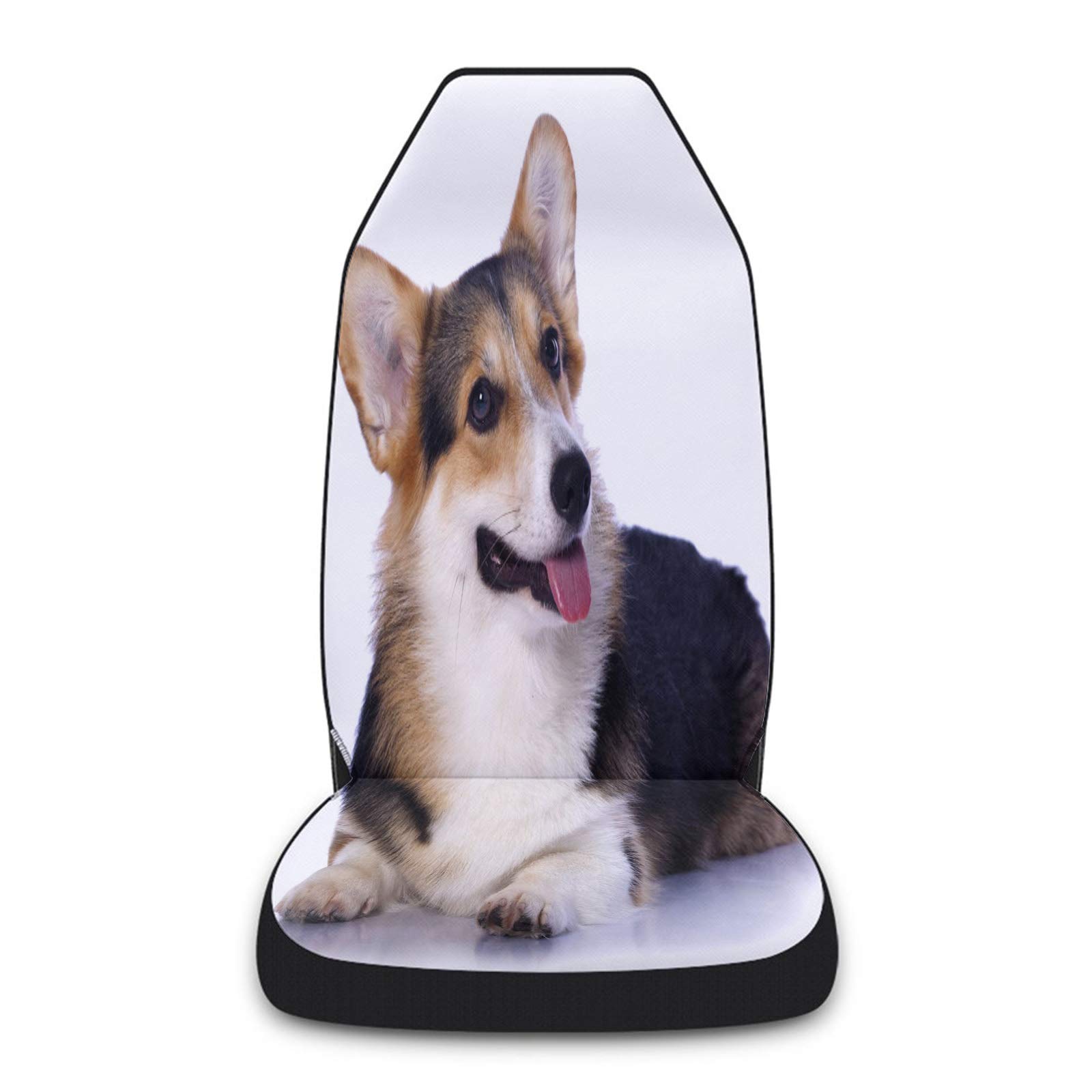 Universal Car Seat Protector Cover for Dogs - Waterproof & Non-Slip Pet Seat Cover for Cars, Trucks & SUVs - Removable Front Seat Protector with Elastic Straps - Perfect for Corgis, Puppies & Pet Travel Accessories
