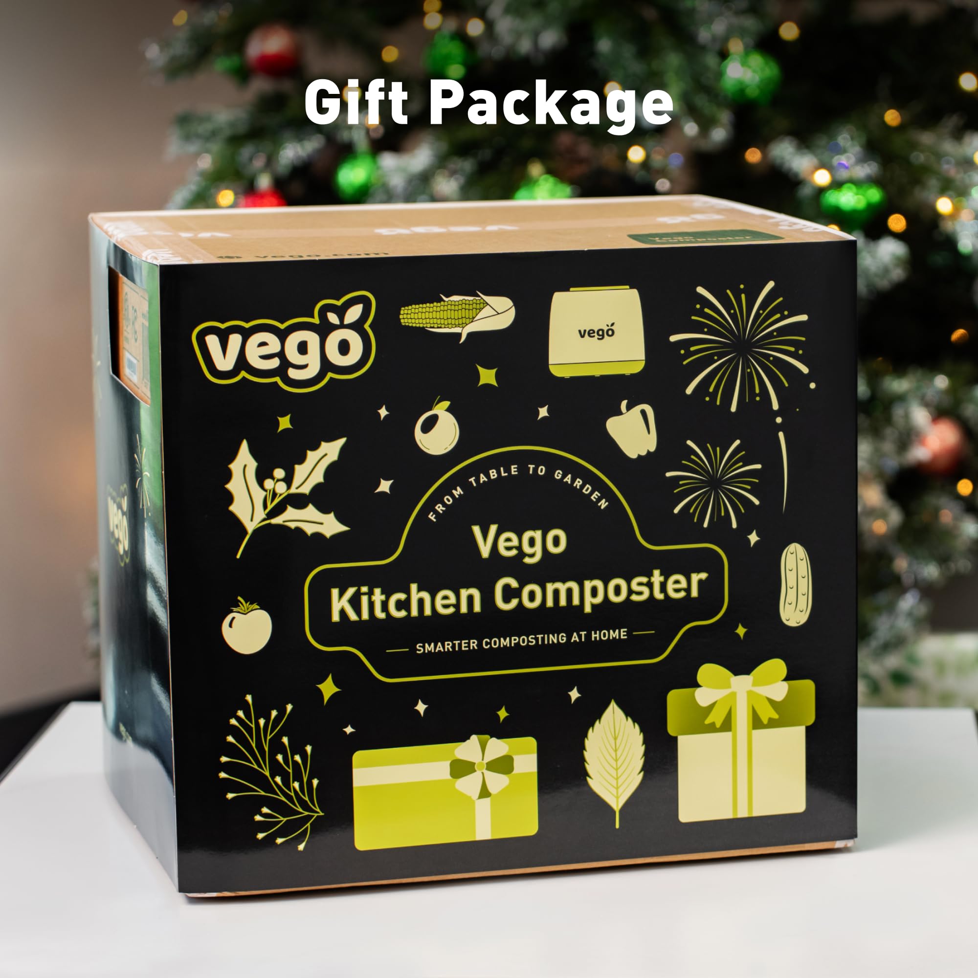 Vego 4L Electric Kitchen Composter - Smart Countertop Compost Bin with 5 Modes, Weight Sensor & App Control | Odorless, Auto-Cleaning Food Waste Recycler for Indoor Use | Perfect for Eco-Friendly Homes, Apartments & Sustainable Living (Black)