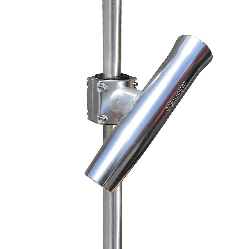 Brocraft Boat T-Top Rod Holder - Silver Aluminum Horizontal Mount Fishing Rod Holder for 1