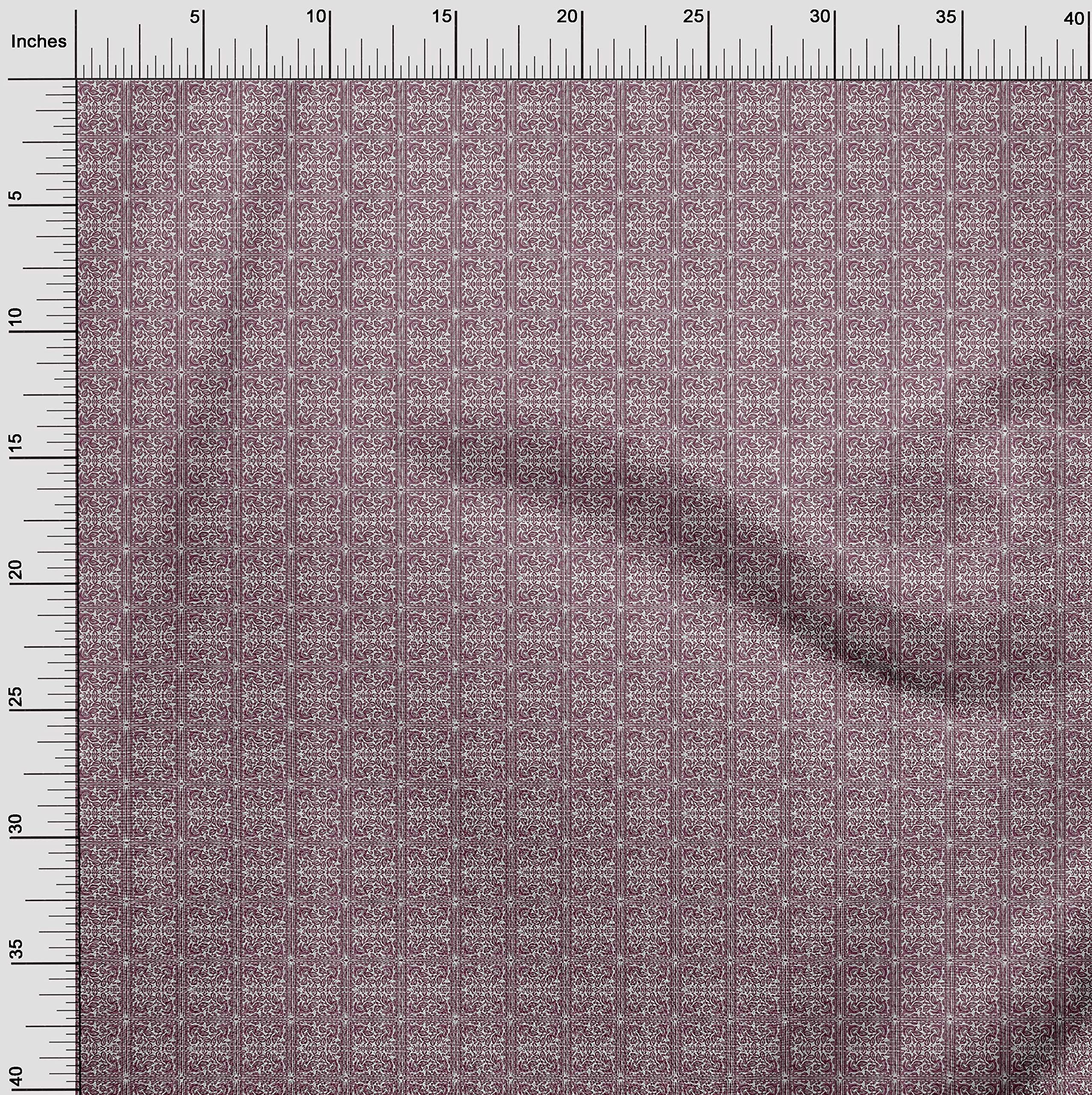 oneOone Polyester Spandex Wine Fabric - 56 Inch Wide Textured Dress Material for Sewing & Upholstery | Perfect for DIY Dresses, Curtains & Home Decor Projects