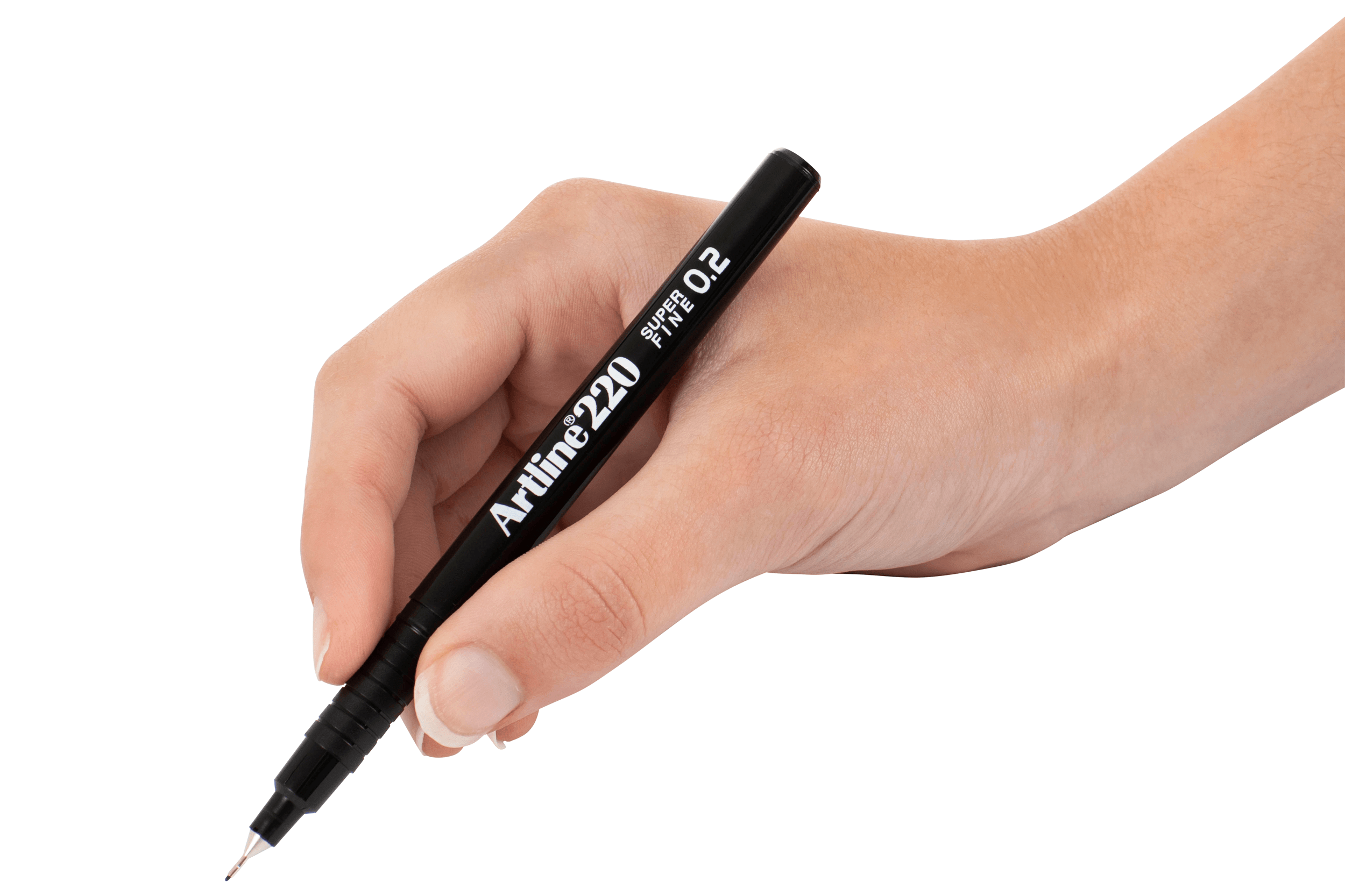 Artline 220 Fineliner Pen 0.2mm Black - 12 Pack Ultra Fine Tip Marker Pens for Sketching, Drawing & Note Taking - Perfect for Artists, Students & Office Use