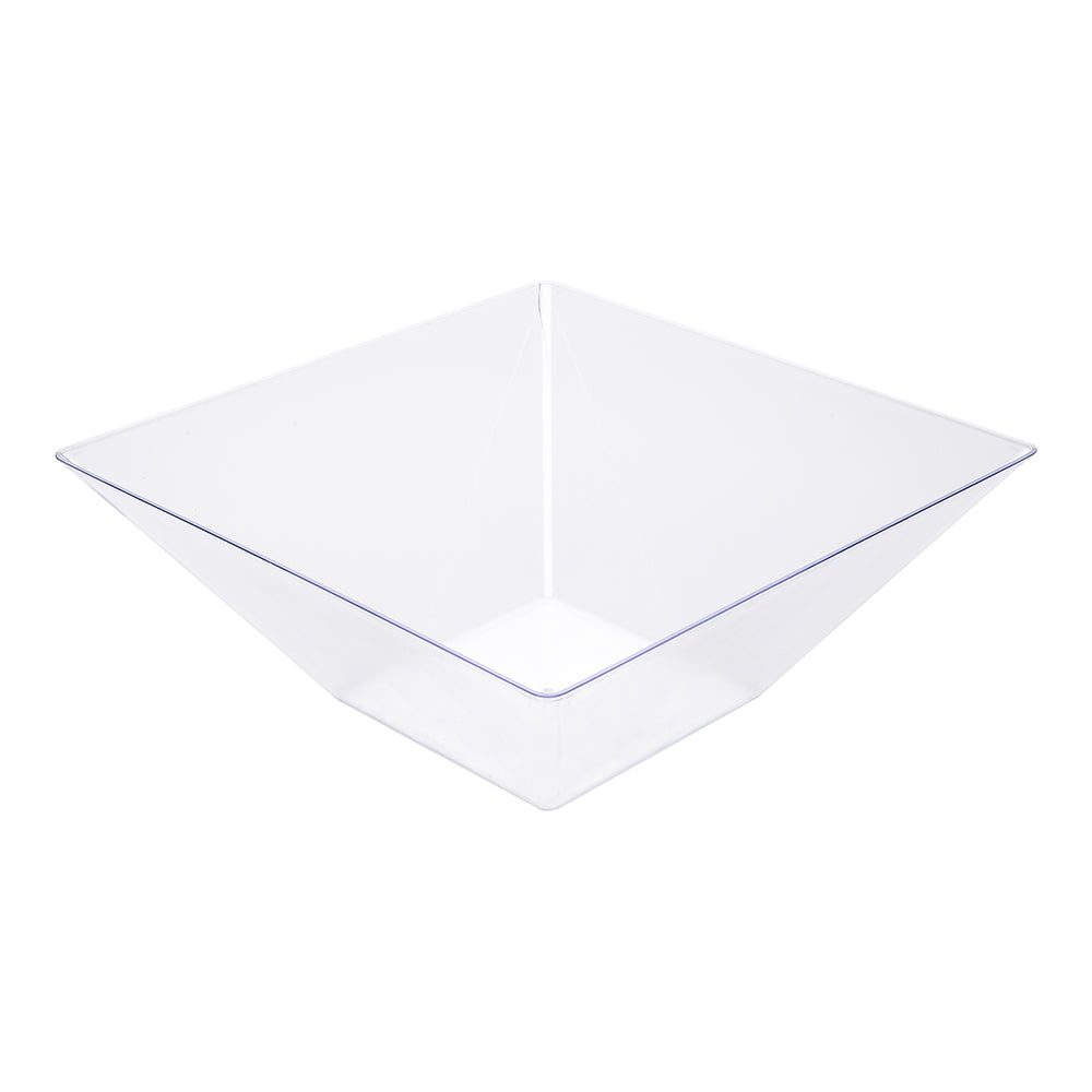 160 oz Clear Plastic Square Serving Bowl - 11