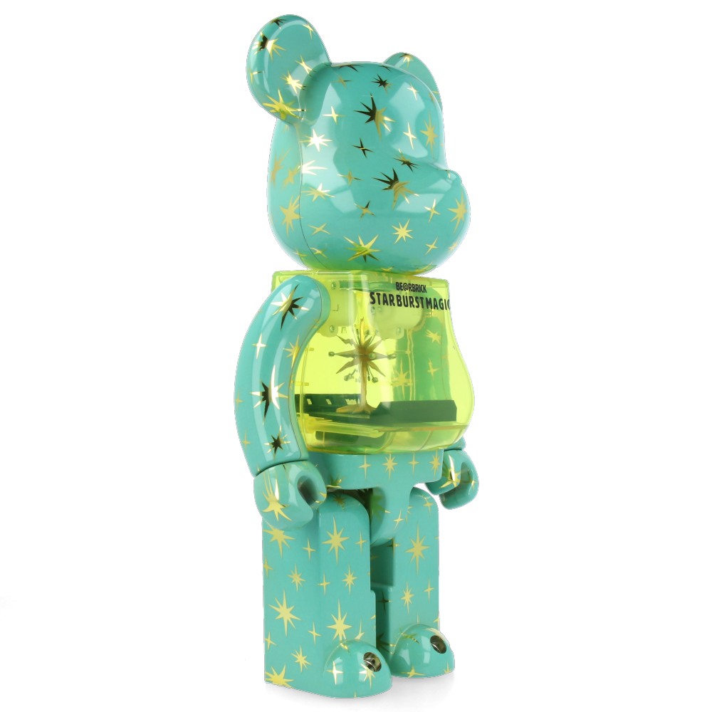 BEARBRICK STAR BURST MAGIC 400% LED Light Up Collectible Figure - Glow in The Dark Art Toy for Display & Home Decoration