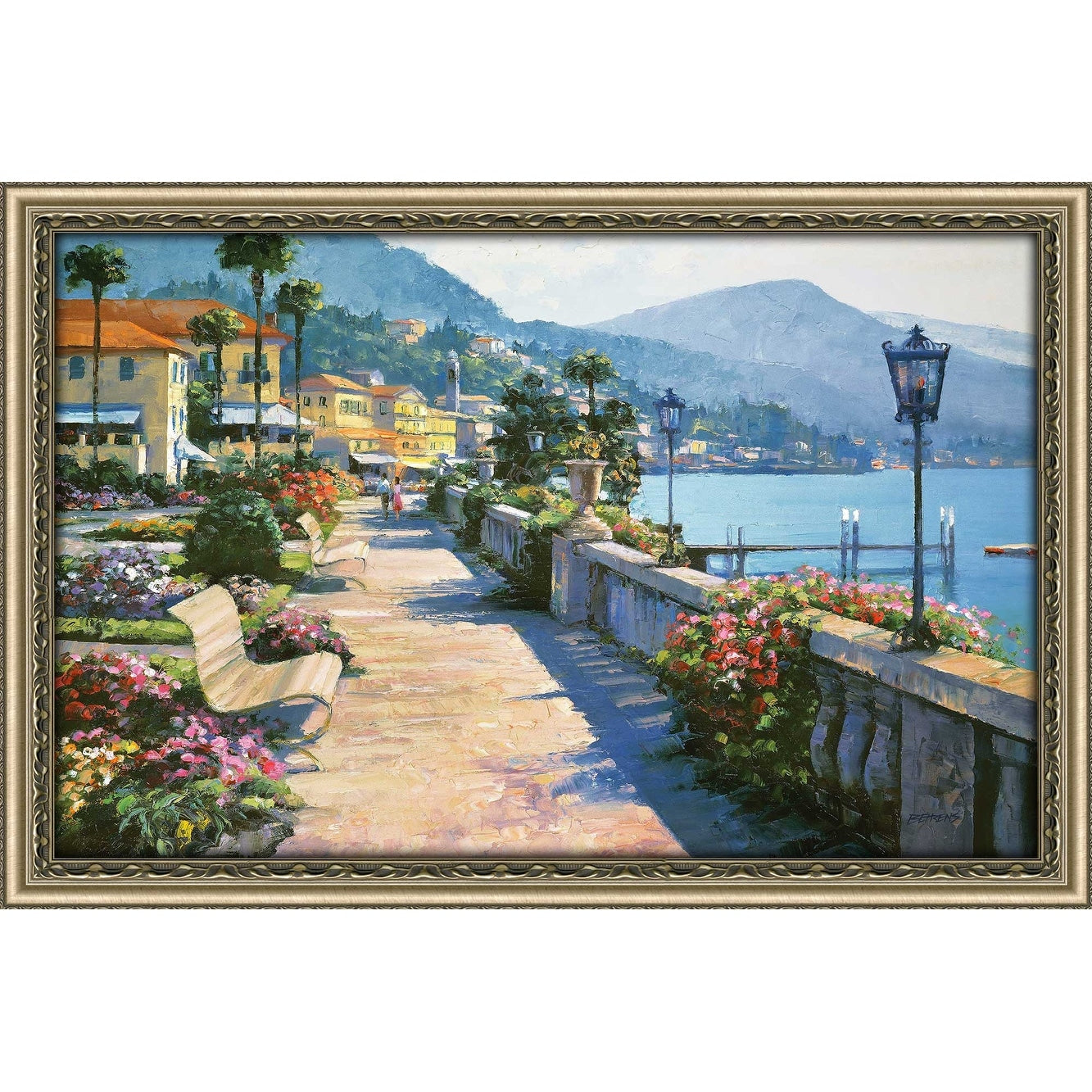 Bellagio Promenade by Howard Behrens - Premium Acrylic Wall Art Print - Elegant Home & Office Decor for Living Room, Bedroom, Hotel Lobby