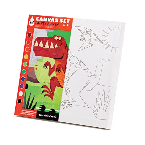 Dinosaur Canvas Art - Premium Wall Decor for Kids Room, Nursery, or Dinosaur Theme Party | High-Quality Printed Dinosaur Painting for Home & Office