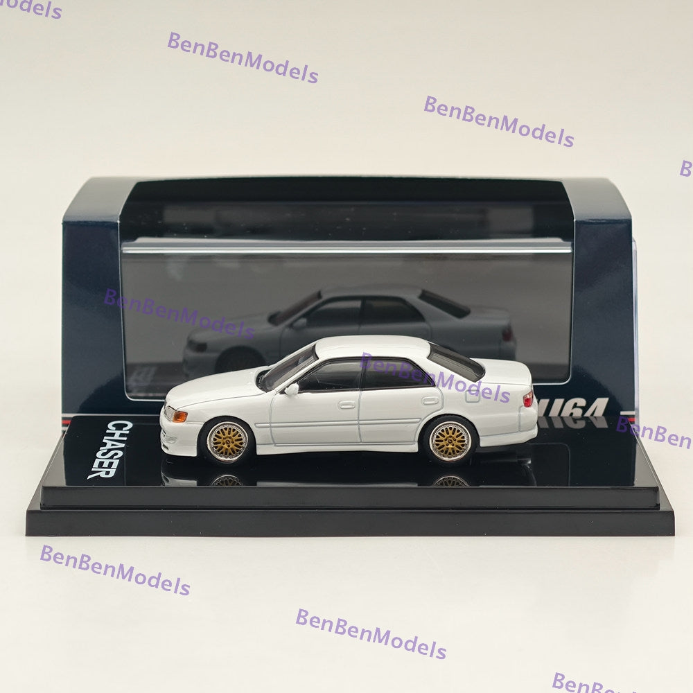 1/64 Scale Hobby Japan Toyota Chaser Tourer V (JZX100) 1998 JDM Style Diecast Model Car HJ644072W White - Perfect for Collectors, Display, and Racing Enthusiasts