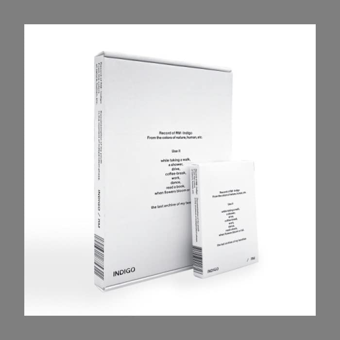 BTS RM Indigo 1st Solo Album Set - Includes Book, Postcard, Photocard, Fabric Card, Instant Photo, Lyric Book & Guide | K-Pop Collectible Gift for ARMY Fans | Perfect for Display, Gifting & Fan Collections