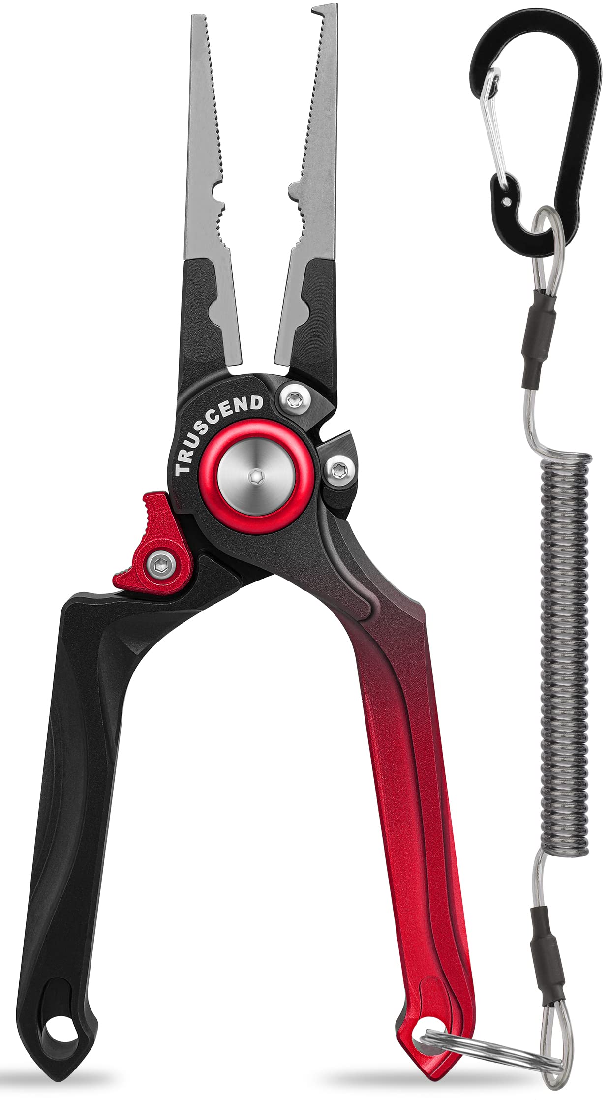 **TRUSCEND Lockable Fishing Pliers – Ergonomic Handle, Saltwater-Resistant Teflon Coating, Multi-Function Tool with Mo-V Cutter – Perfect Gift for Anglers & Fishing Enthusiasts (Great for Saltwater, Freshwater & Fly Fishing)**