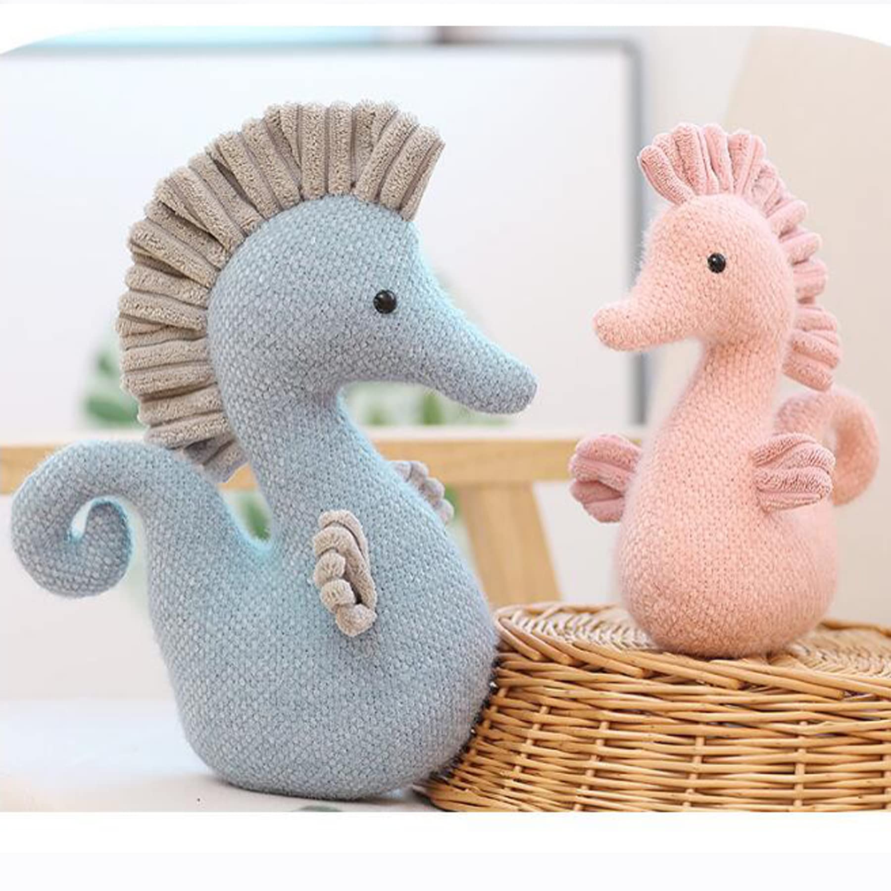 Soft Blue Stuffed Sea Horse Plush Toy - 8.6 Inch Cuddly Seahorse Doll for Kids, Boys & Girls | Perfect Nursery Decor, Birthday Gift & Ocean-Themed Party Favor