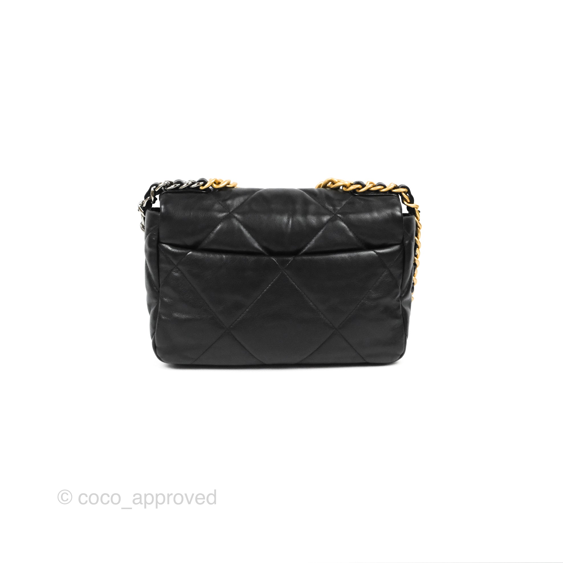Chanel 19 Small Black Goatskin Mixed Hardware Handbag - Luxury Designer Crossbody Bag for Women | Perfect for Evening Events, Date Nights & Special Occasions