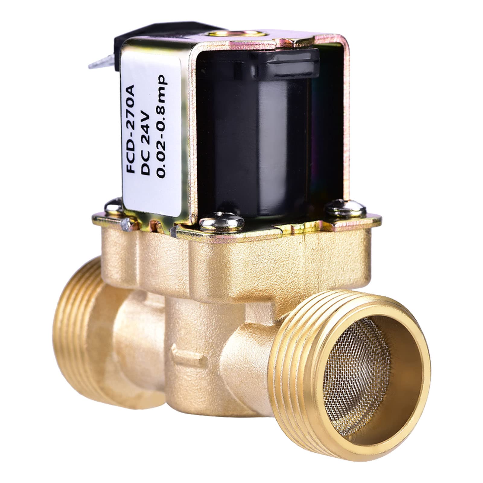 Energy-Saving Brass Solenoid Valve - No Power Consumption, Durable & Easy to Install for Water/Gas Control - Perfect for HVAC, Irrigation & Industrial Automation Systems