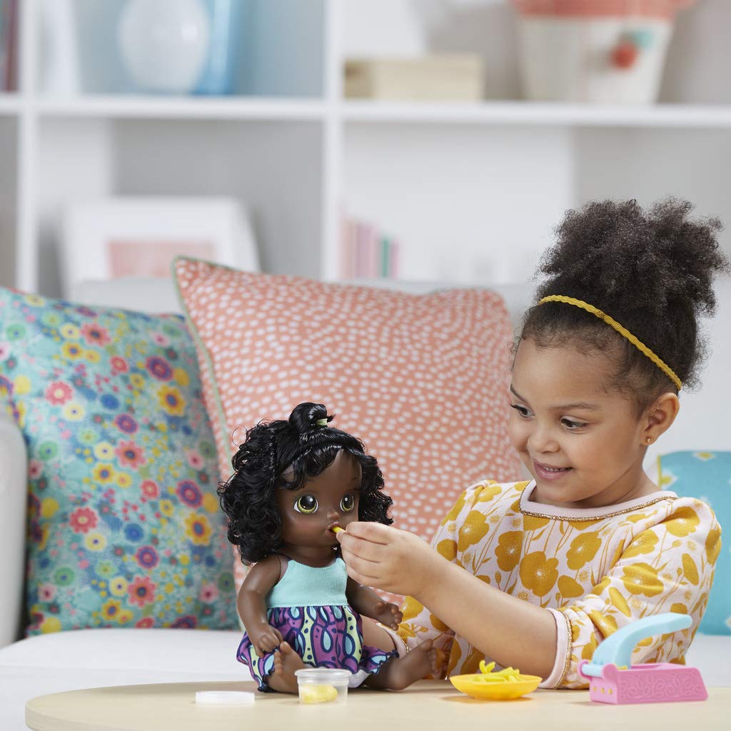 Baby Alive Delicious Spaghetti Doll with Black Hair (Hasbro C0965105) - Interactive Pretend Play Toy for Toddlers & Kids Ages 3+ | Perfect for Role Play, Birthday Gifts & Imaginative Playtime