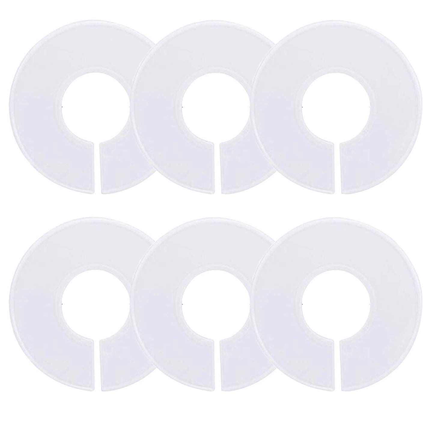 15-Pack Blank Round Closet Dividers & Hangers - White Plastic Clothing Rack Size Organizers for Baby Clothes, Retail Stores & Home Wardrobe Organization - Perfect for Nursery, Boutique & Closet Storage Solutions