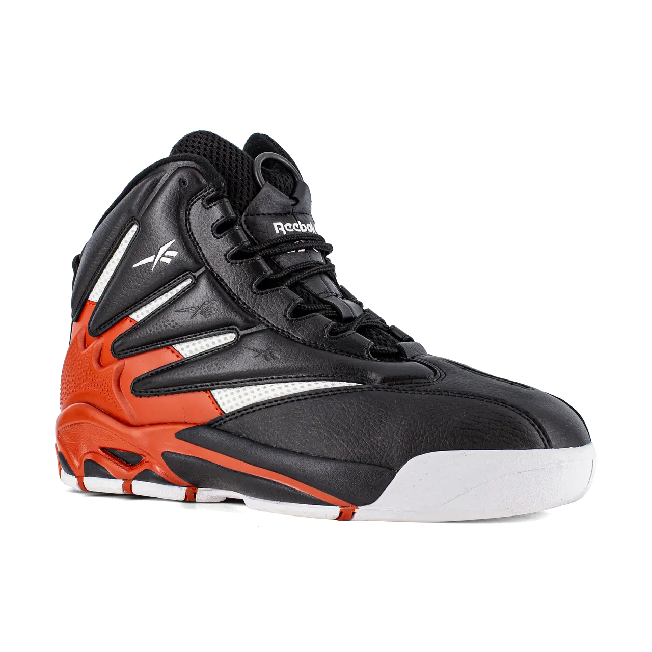 Blast Composite Toe Work Boots for Men - Black/Red Safety Shoes - Lightweight & Comfortable for Construction, Warehouse & Outdoor Work