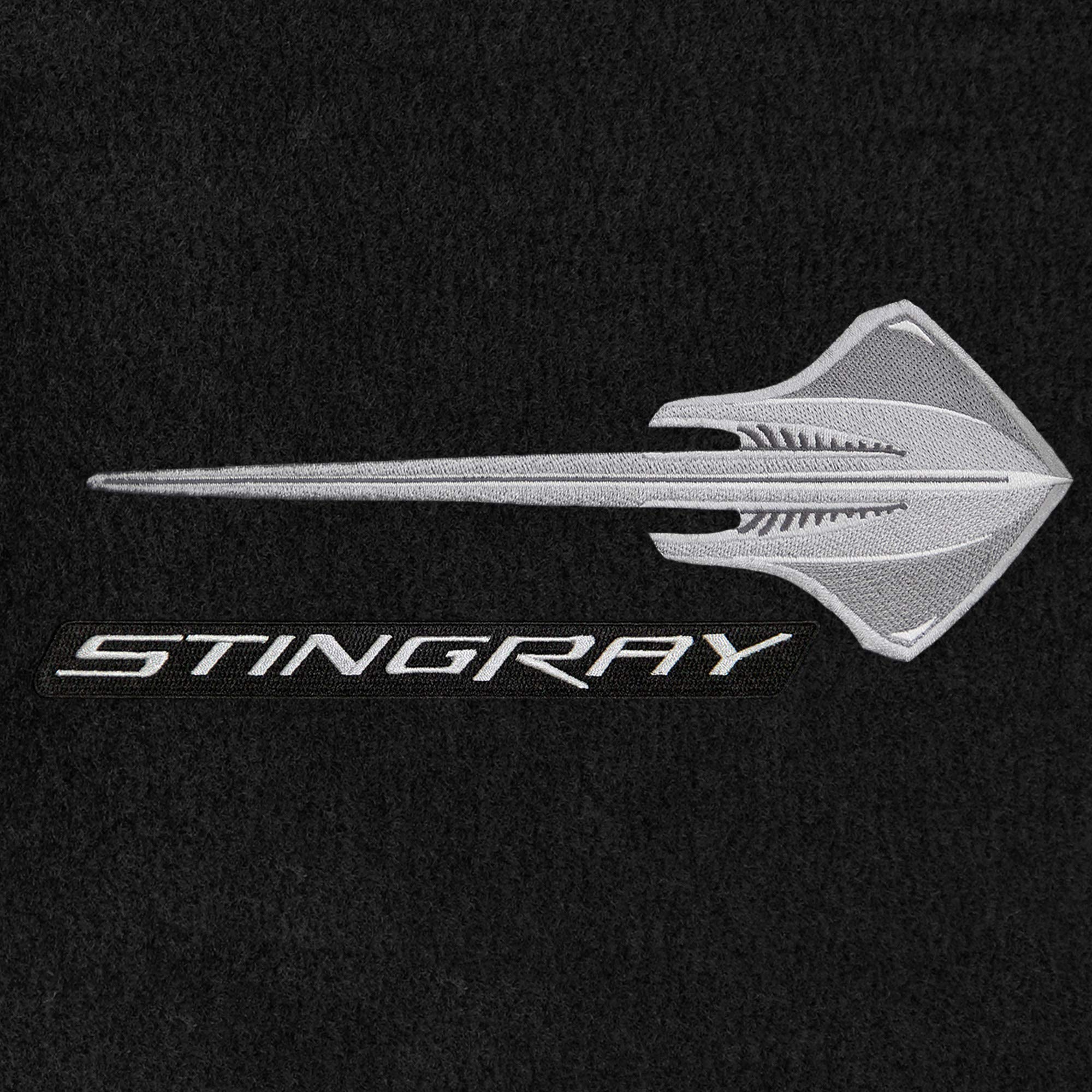 Premium Custom-Fit Carpeted Floor Mats & Trunk Liner for 2014-2019 Corvette C7 - Luxury Car Floor Protection with 'Stingray' Logo (Charcoal) | Perfect for Daily Driving, Road Trips & Car Shows