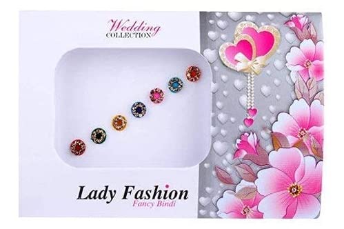 TRIOHOMES 6-Pack Multicolor Bindi Set for Women & Girls - Perfect for Diwali, Weddings, and Festive Occasions
