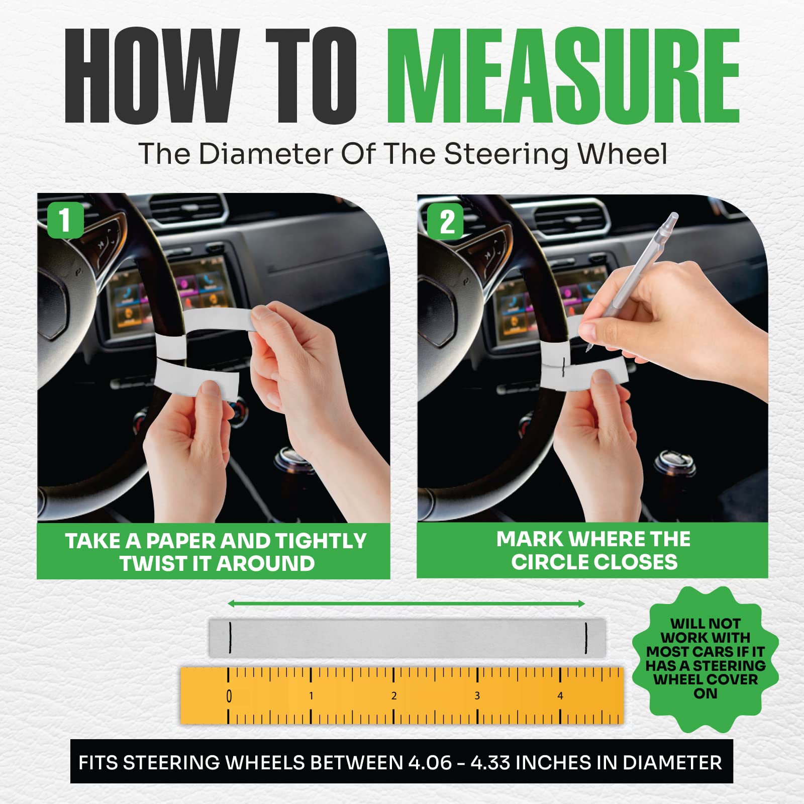 Lebogner Steering Wheel Tray & 4 Pack Car Seat Headrest Hooks - Portable Laptop Desk for Eating, Working & Driving | Multi-Function Car Organizer for Road Trips & Commuting