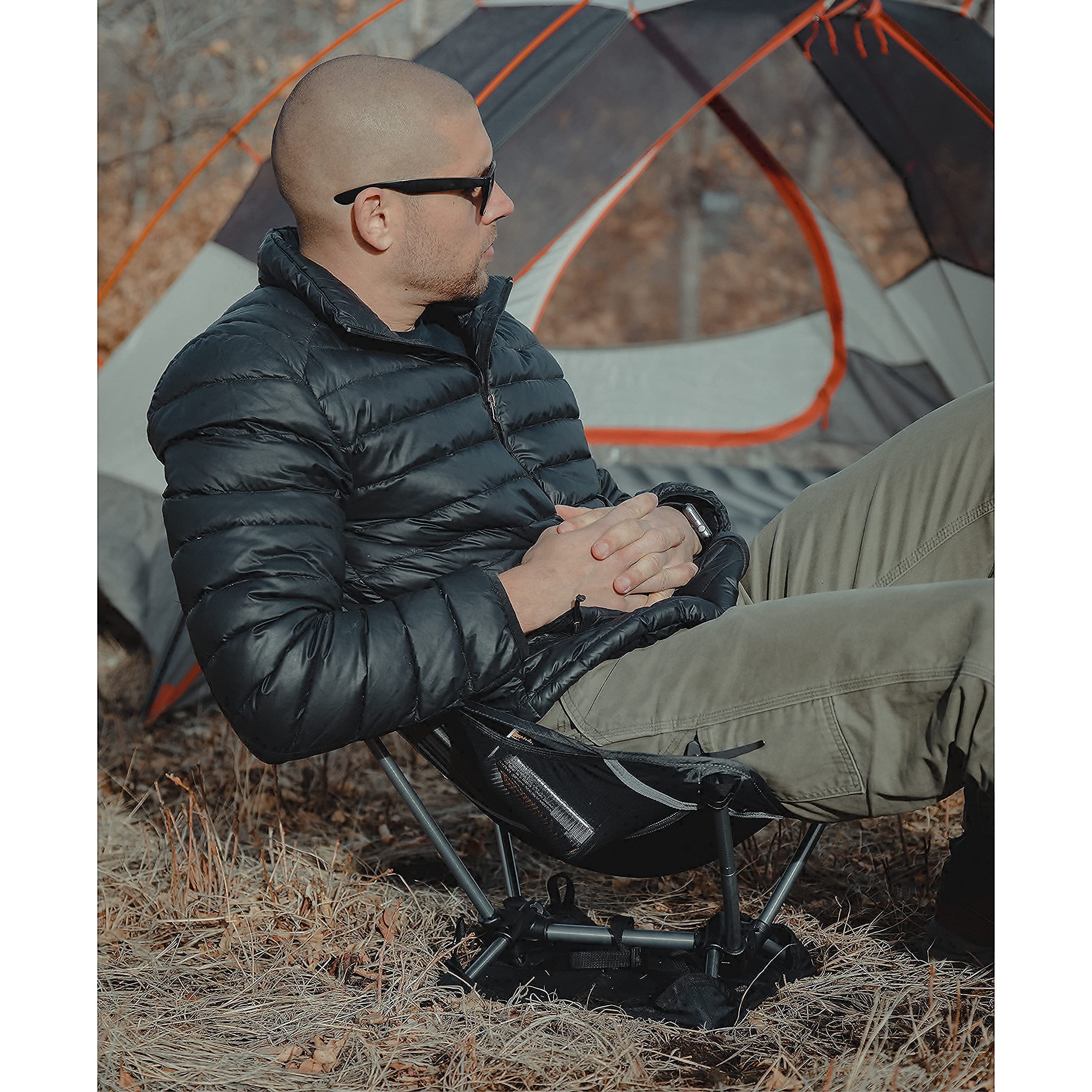 TREKOLOGY Ultralight Camping Chair - Portable Lightweight Folding Chair for Adults & Kids, Compact Backpacking Chair for Hiking, Beach, Picnic, Outdoor Adventures | Perfect for Camping, Backyard, Travel & Relaxation