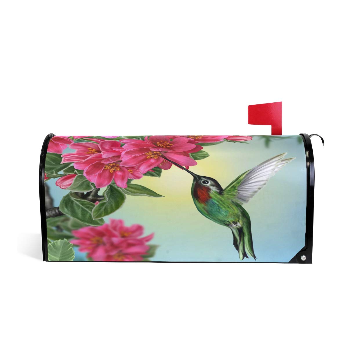 Hummingbird & Flowers Magnetic Mailbox Cover - Oversized 25.5