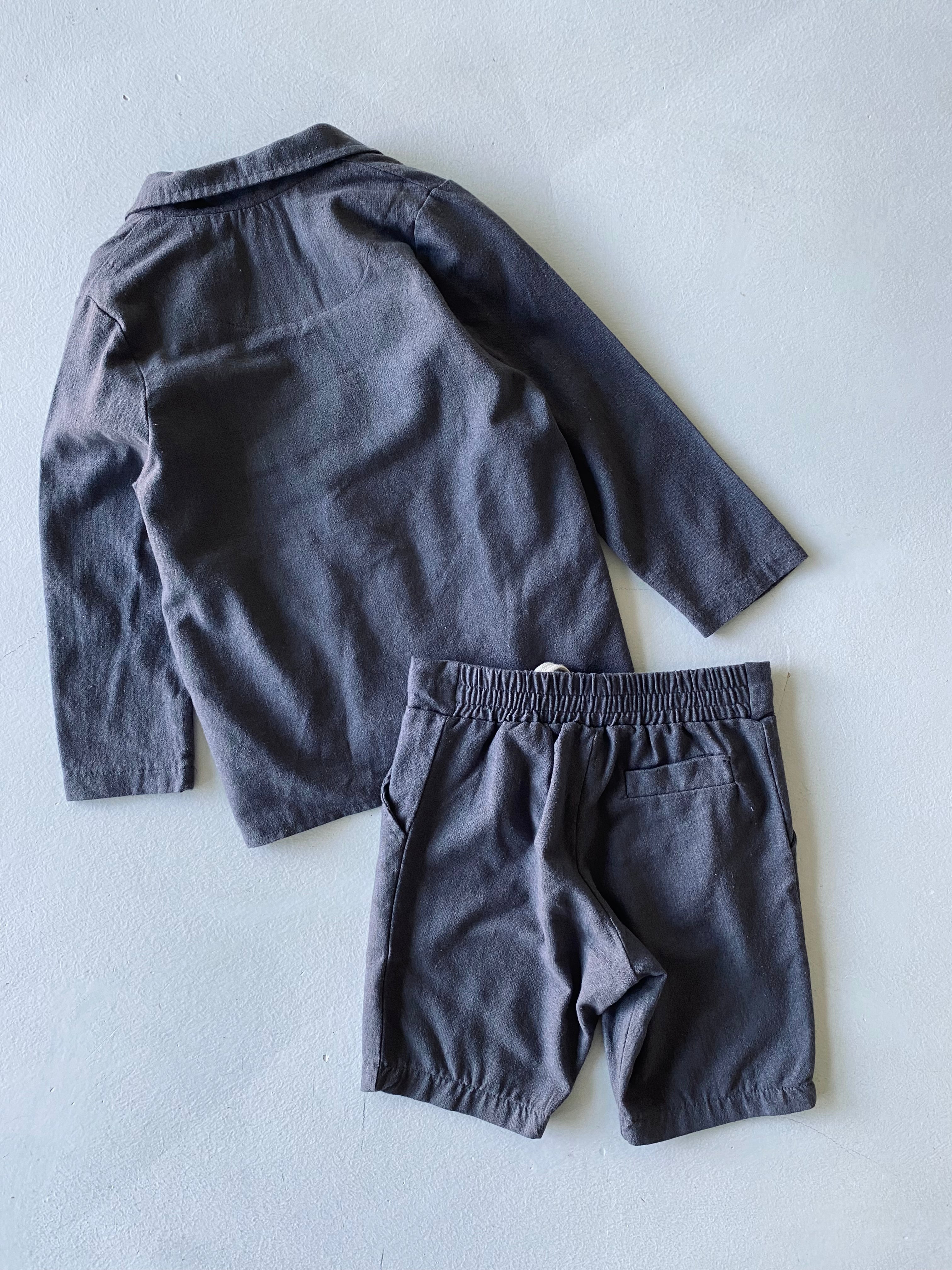 Kids Linen Shorts 3-Piece Dress Set - Breathable & Comfortable Summer Outfit for Boys & Girls - Perfect for Playdates, Beach Trips & Casual Wear