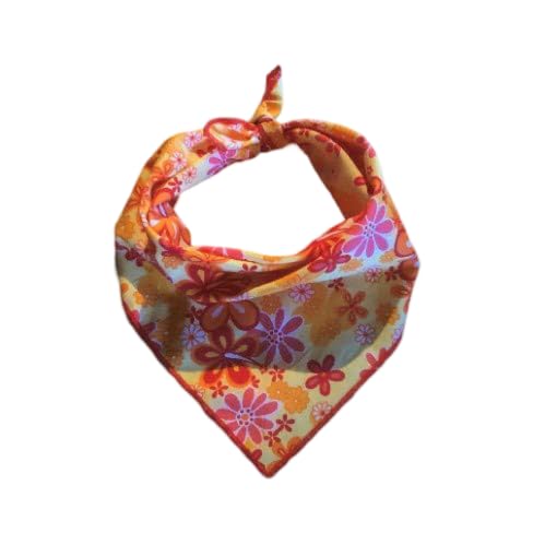 Sunshine Flowers Pet Bandana for Dogs & Cats - Cute Floral Pattern Dog Bandana & Cat Scarf for Special Occasions, Photo Shoots & Daily Wear