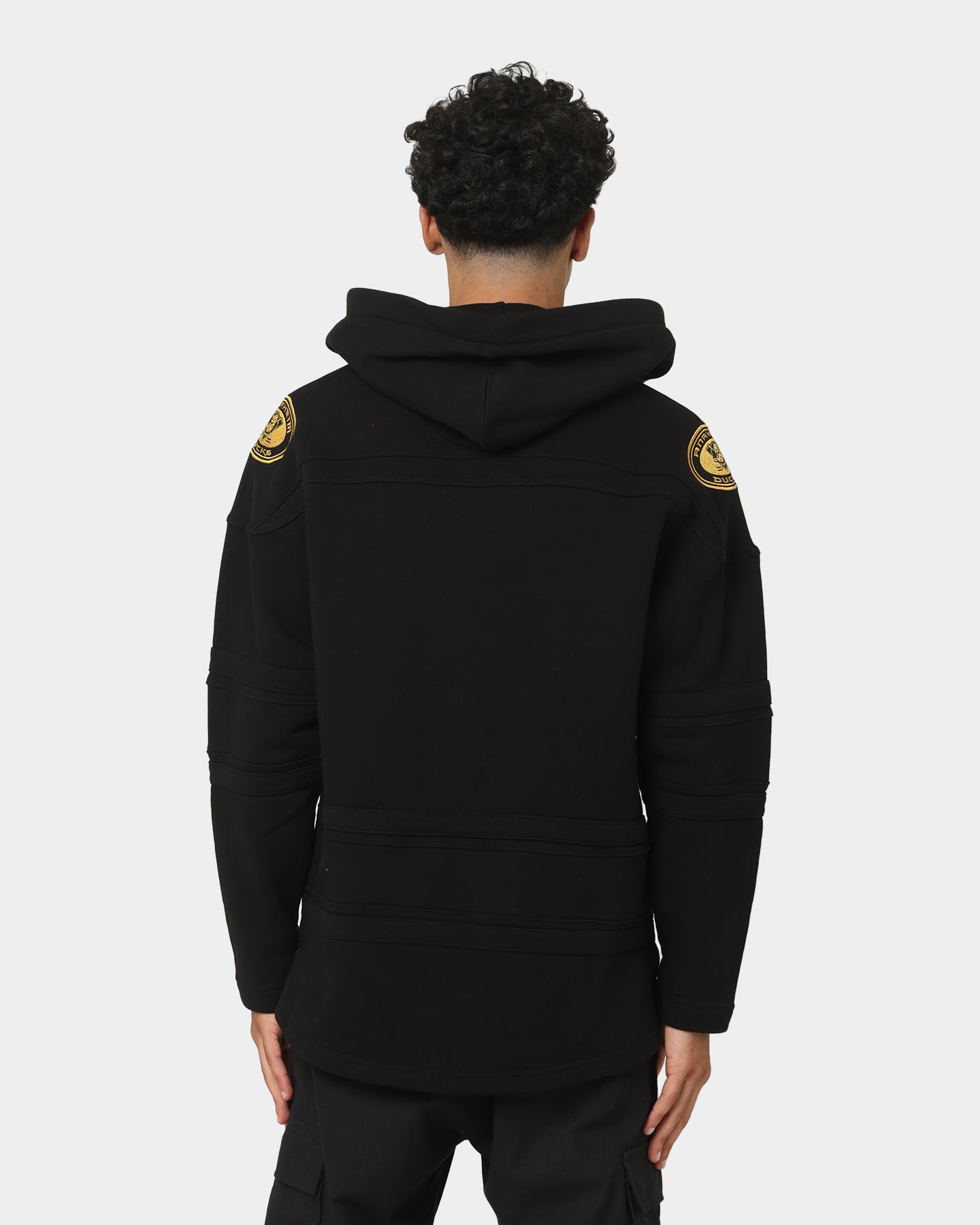 47 Brand Anaheim Ducks Superior Lacer Hoodie Black/Gold - Men's NHL Hockey Team Zip-Up Sweatshirt for Game Day & Casual Wear