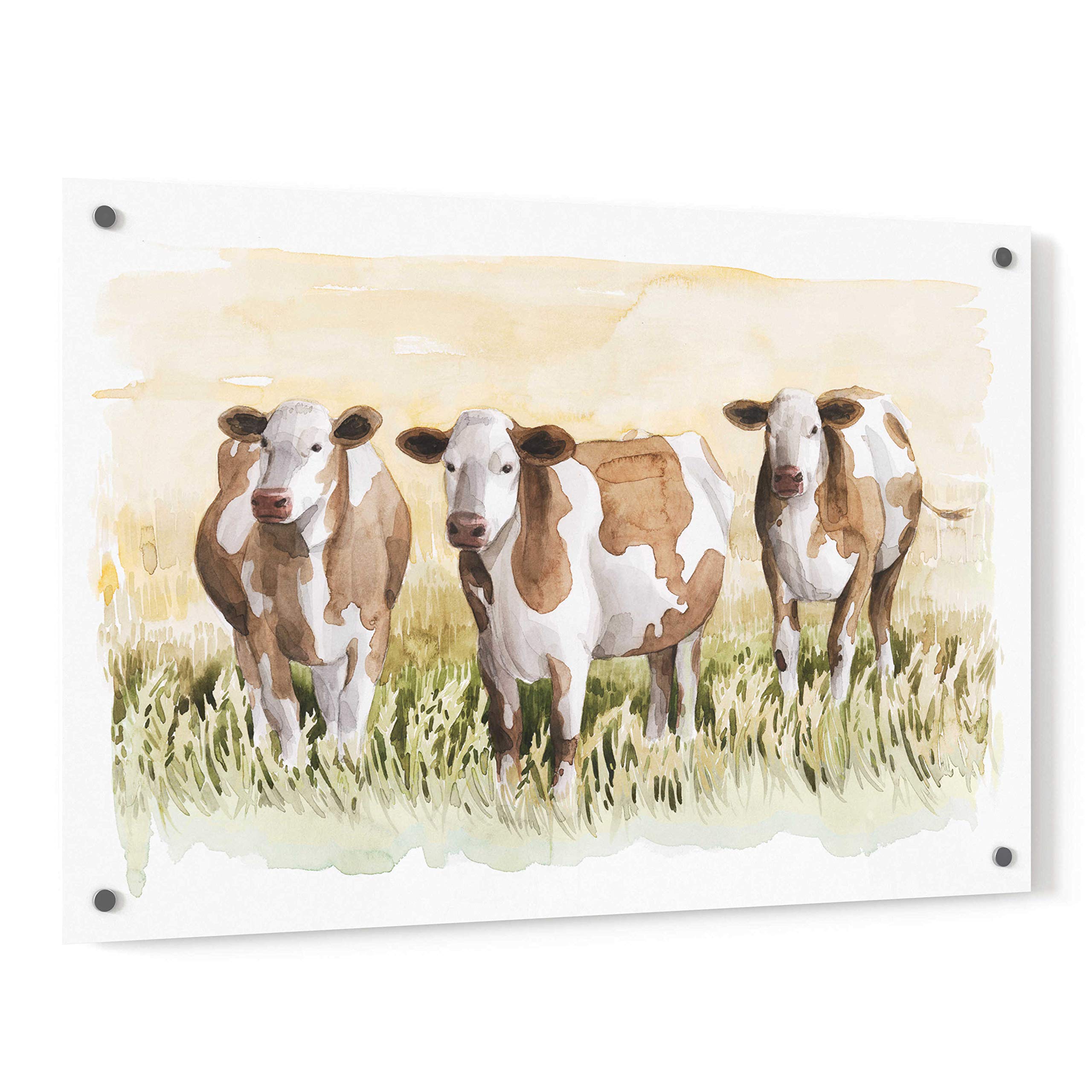 Epic Art 'Golden Graze II' by Grace Popp - Premium Acrylic Glass Wall Art Painting 36x24 Inches - Modern Home & Office Decor for Living Room, Bedroom, Dining Area