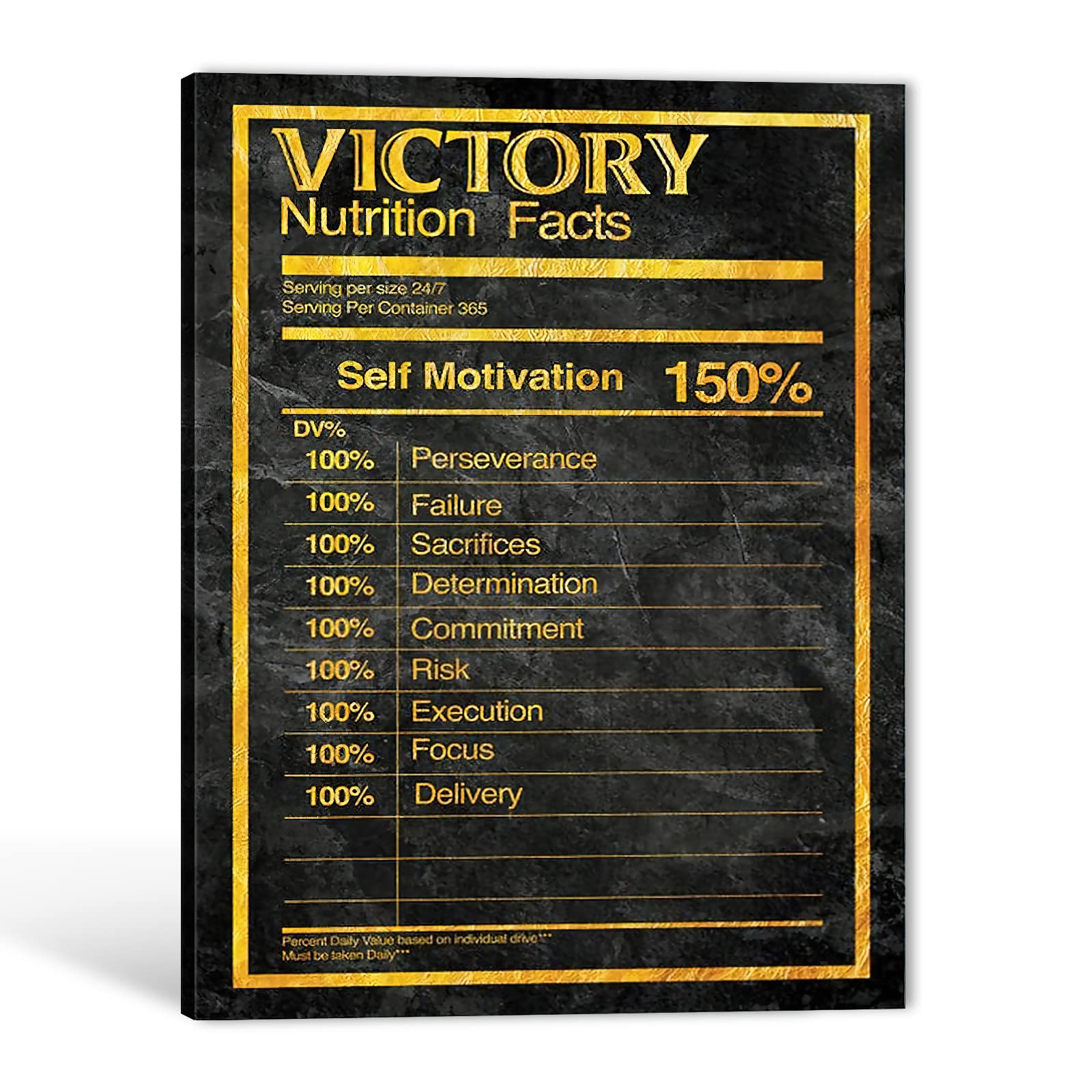 TIMUBA Motivational Office Wall Art - 32x48 Inch Inspirational Quotes Canvas Prints, Black & Gold Framed Artwork for Home & Office Decor - Perfect for Living Room, Bedroom or Workspace - Ready to Hang