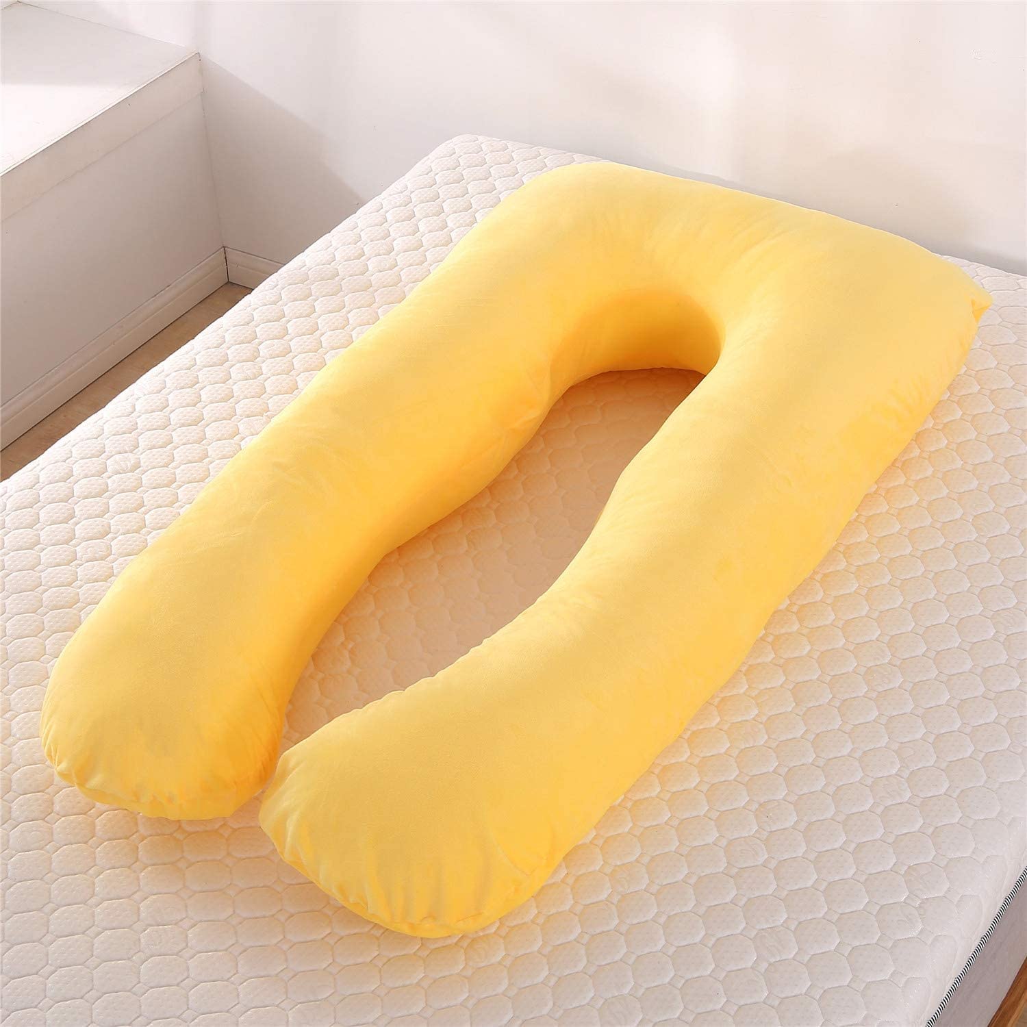 Premium Full Body Pregnancy Pillow - Maternity & Nursing Support Pillow with Washable Cotton Cover (80x145cm) for Comfort During Sleep, Breastfeeding & Relaxation