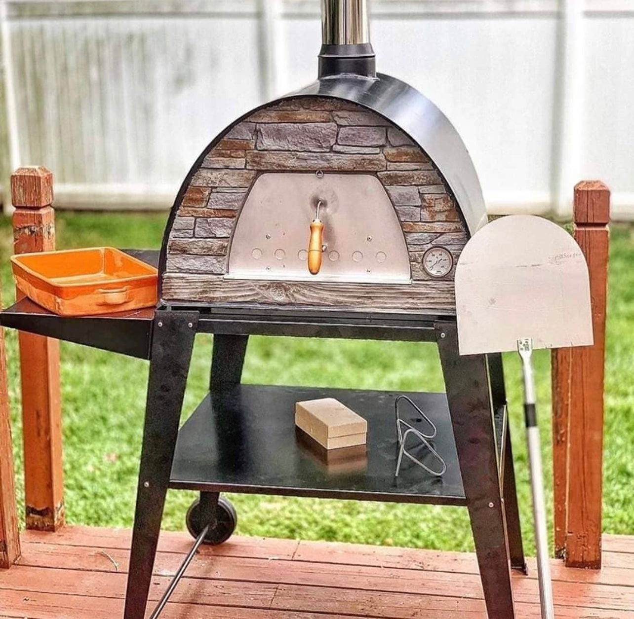 Maximus Mobile Pizza Oven - Portable Outdoor Pizza Maker for Camping, Backyard & Tailgating | Black | Best Seller | Perfect for Picnics, Parties & RV Trips