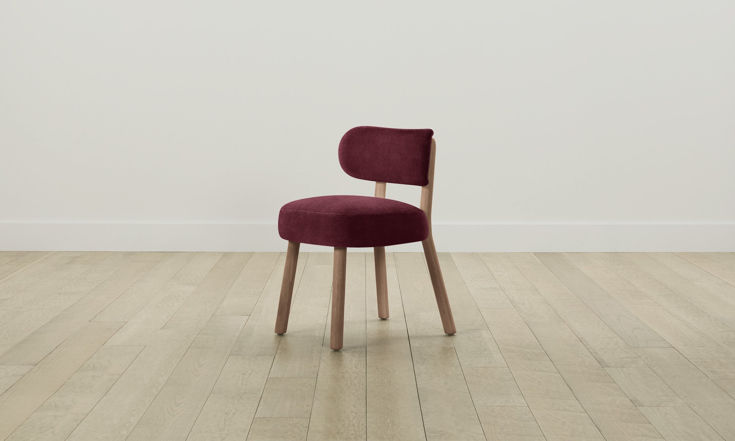 The Jane Dining Chair - Performance Velvet Upholstered Seat in Merlot Red - Perfect for Dining Rooms, Kitchens, and Home Offices