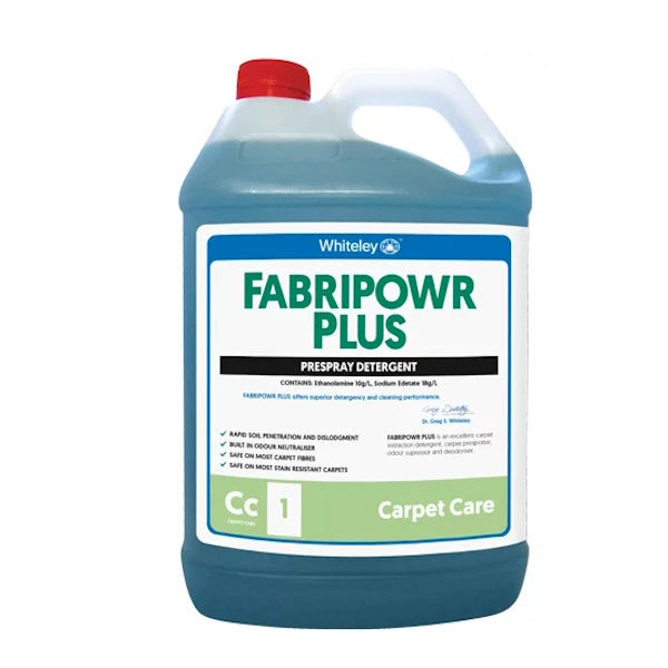 Whiteley Fabripowr Plus 5Lt Prespray & Detergent - Professional Carpet Cleaning Solution for Home & Commercial Use