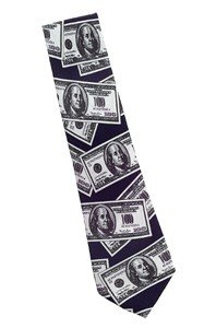 $100 Bill Tie - Funny Money Necktie for Gifts & Parties