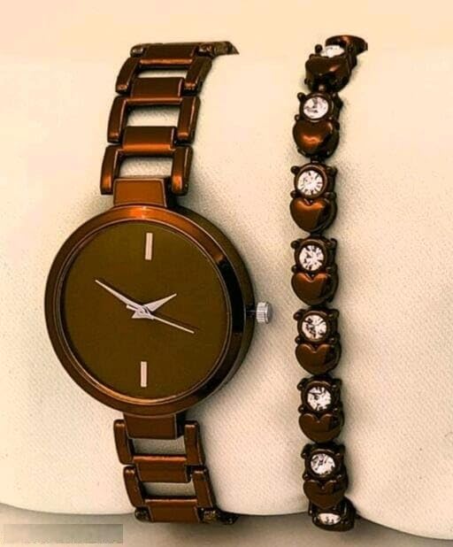 Stylish Girls Watch and Bracelet Set (SR-839 AT-8391) - 2 Piece Fashion Jewelry Combo for Teens, Birthday Gifts, School Accessories & Everyday Wear