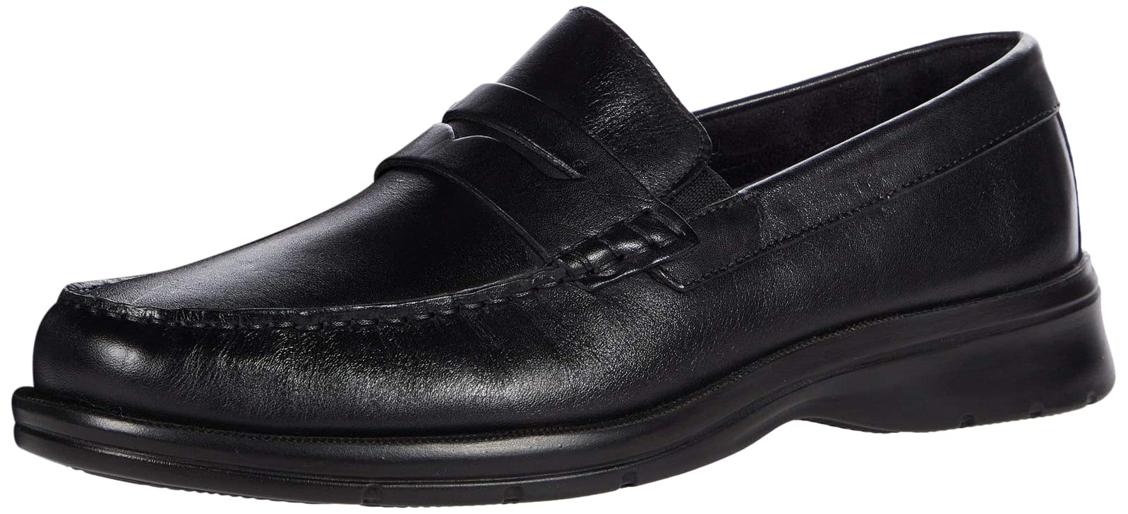 Rockport Men's Palmer Penny Loafer - Comfortable Slip-On Dress Shoes for Business & Casual Wear | Breathable Leather Loafers for Office, Travel & Everyday Use