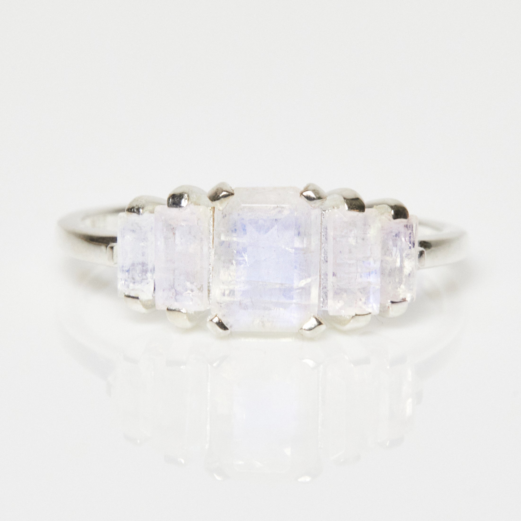 Moonstone Deco Ring – Elegant Silver Jewelry for Women, Boho Chic Statement Ring – Perfect for Weddings, Parties & Everyday Wear