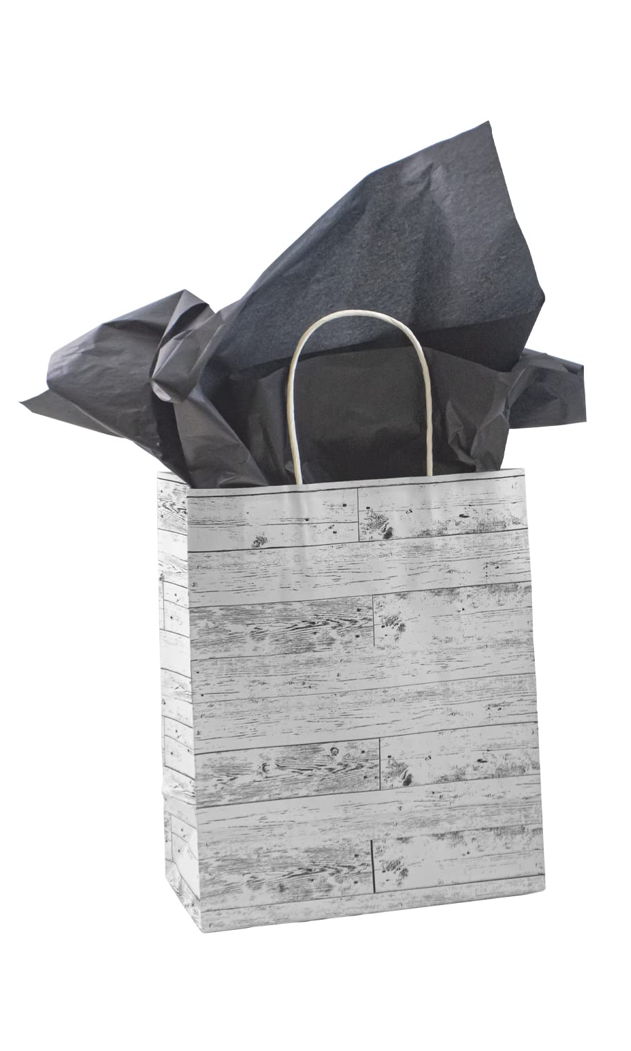 Premium Medium Wood Pattern Paper Shopping Bags with Handles - Case of 100 - Eco-Friendly Retail Bags for Boutique, Gift Shop & Party Favors - Reusable Shopping Bags for Stores, Weddings & Events