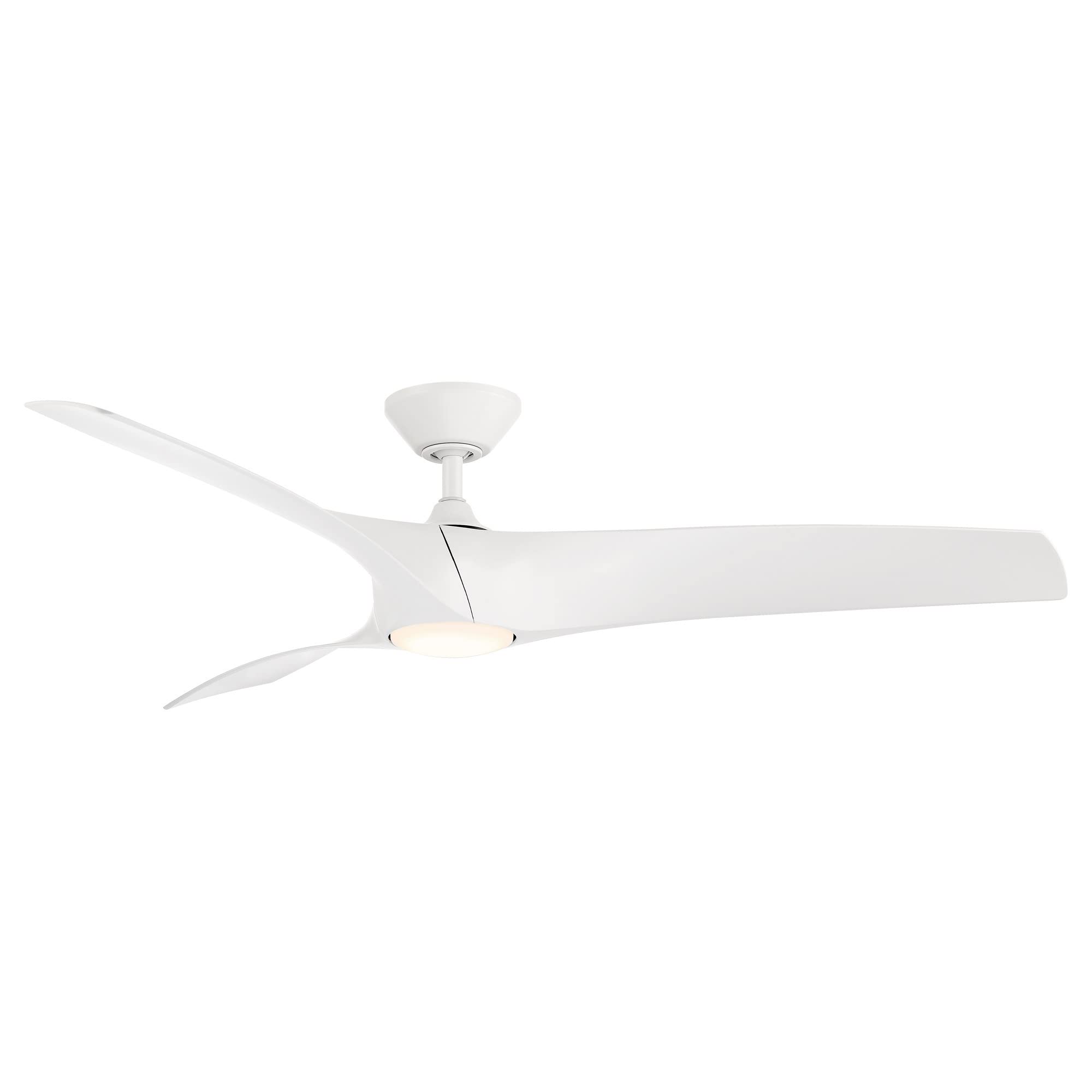 Zephyr Smart 62-Inch 3-Blade Ceiling Fan with 2700K LED Light Kit & Remote Control - Alexa, Google Assistant, Samsung Things, iOS/Android App Compatible - Perfect for Living Rooms, Bedrooms, and Patios