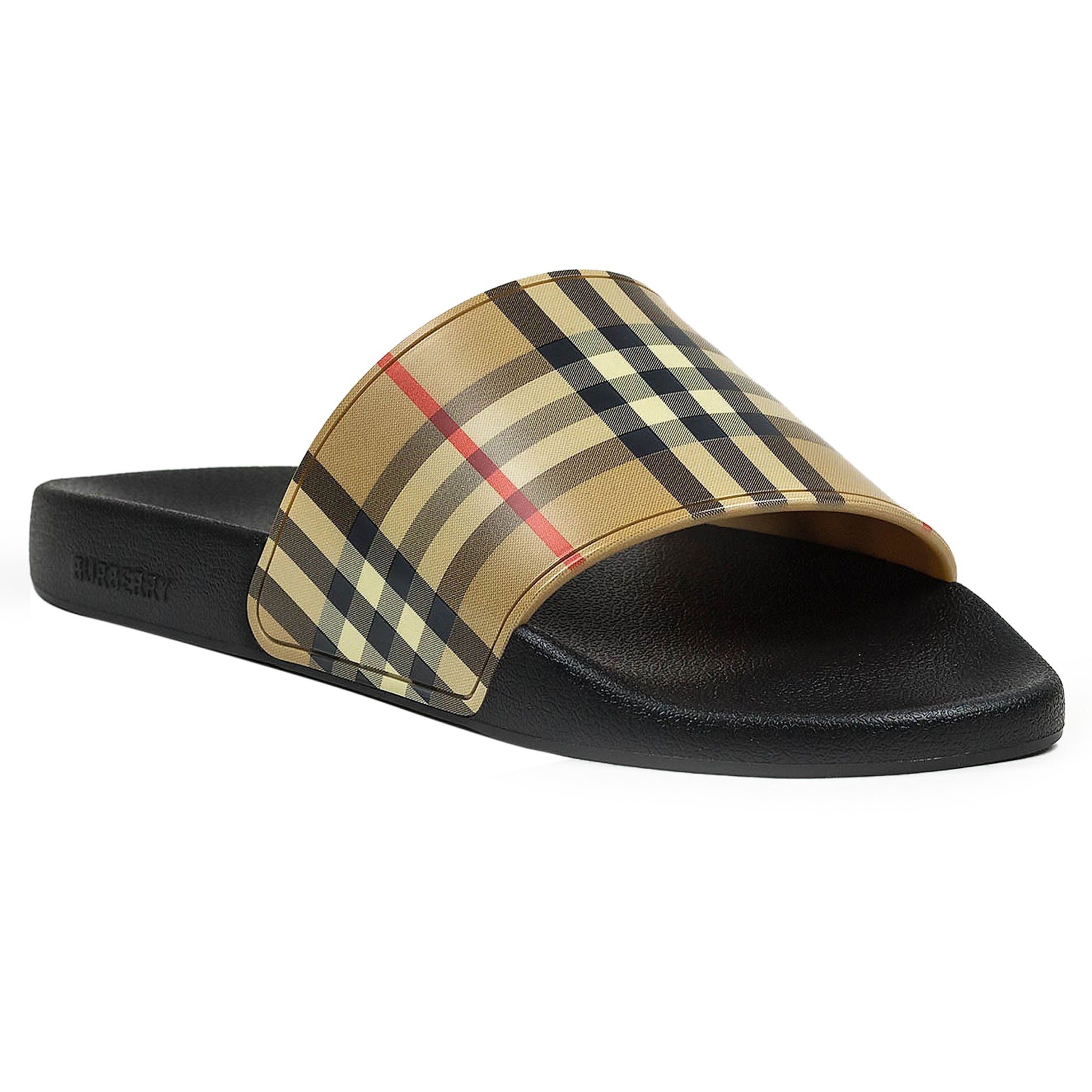 Burberry Furley Beige Slides for Women - Luxury Comfortable Summer Sandals - Perfect for Beach, Poolside & Casual Outings