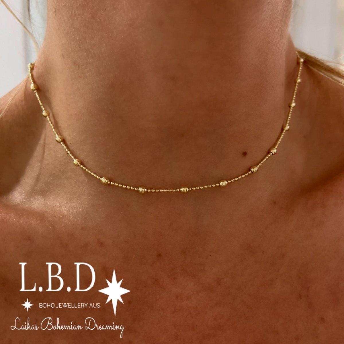 Laihas Prestige 18K Gold Vermeil Choker Necklace - Elegant Layered Statement Piece for Women, Perfect for Parties, Weddings & Special Occasions