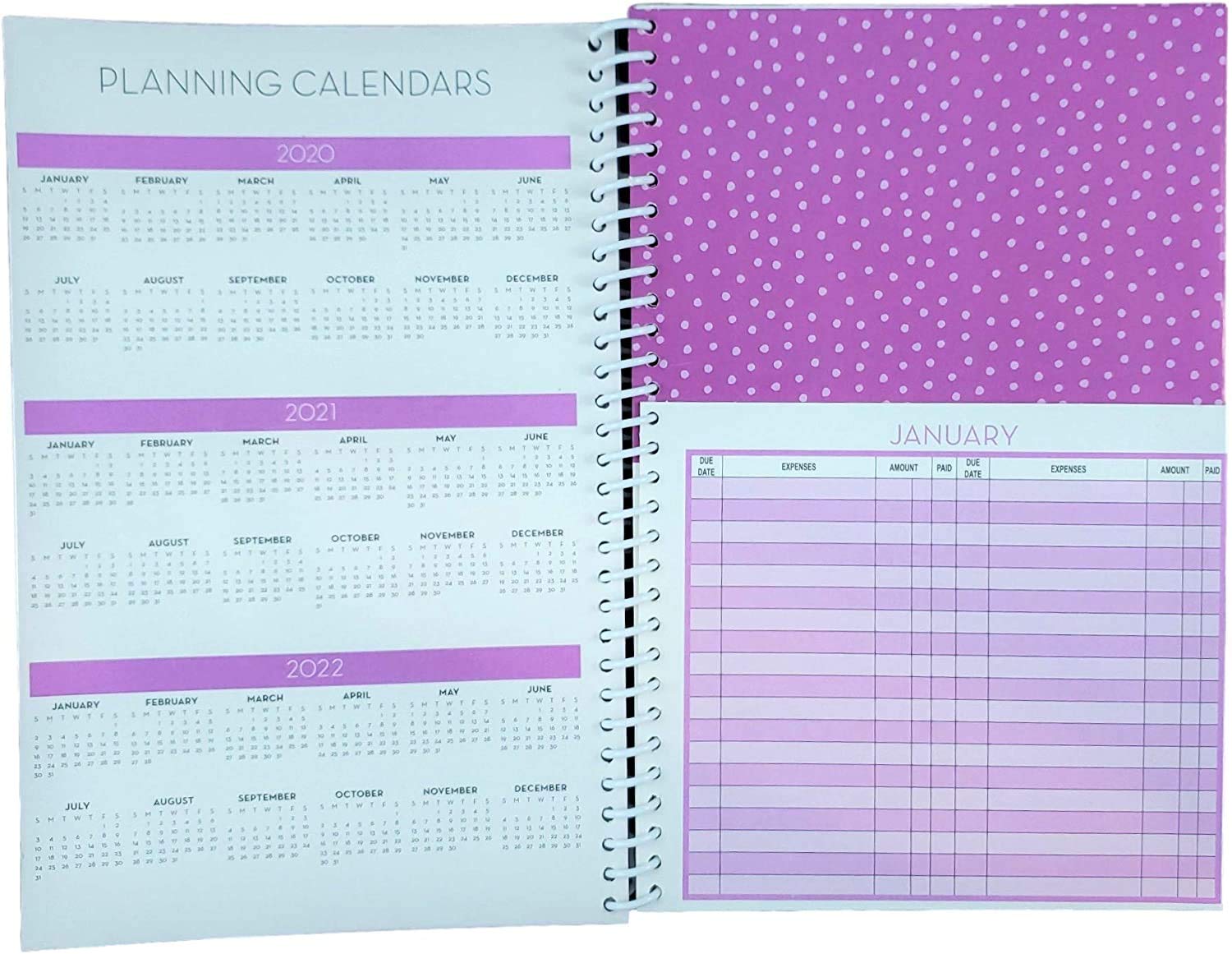 Purple Geode Home Finance Organizer with Pockets - Bill Management System for Budgeting & Receipt Organization | Perfect for Home Office, Tax Prep & Family Budget Planning