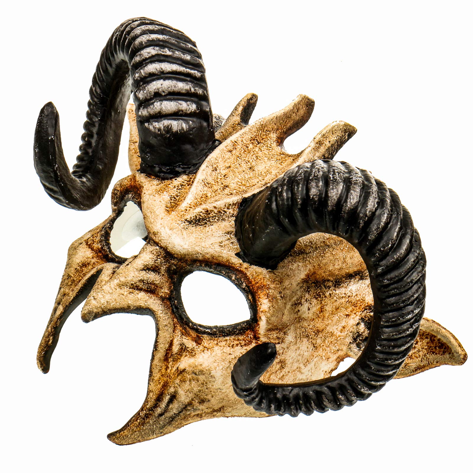 Halloween Costume Masquerade Ram Horn Mask - Animal Skull Party Headpiece for Devil Demon Beast Cosplay | Perfect for Halloween Parties, Cosplay Events & Themed Gatherings