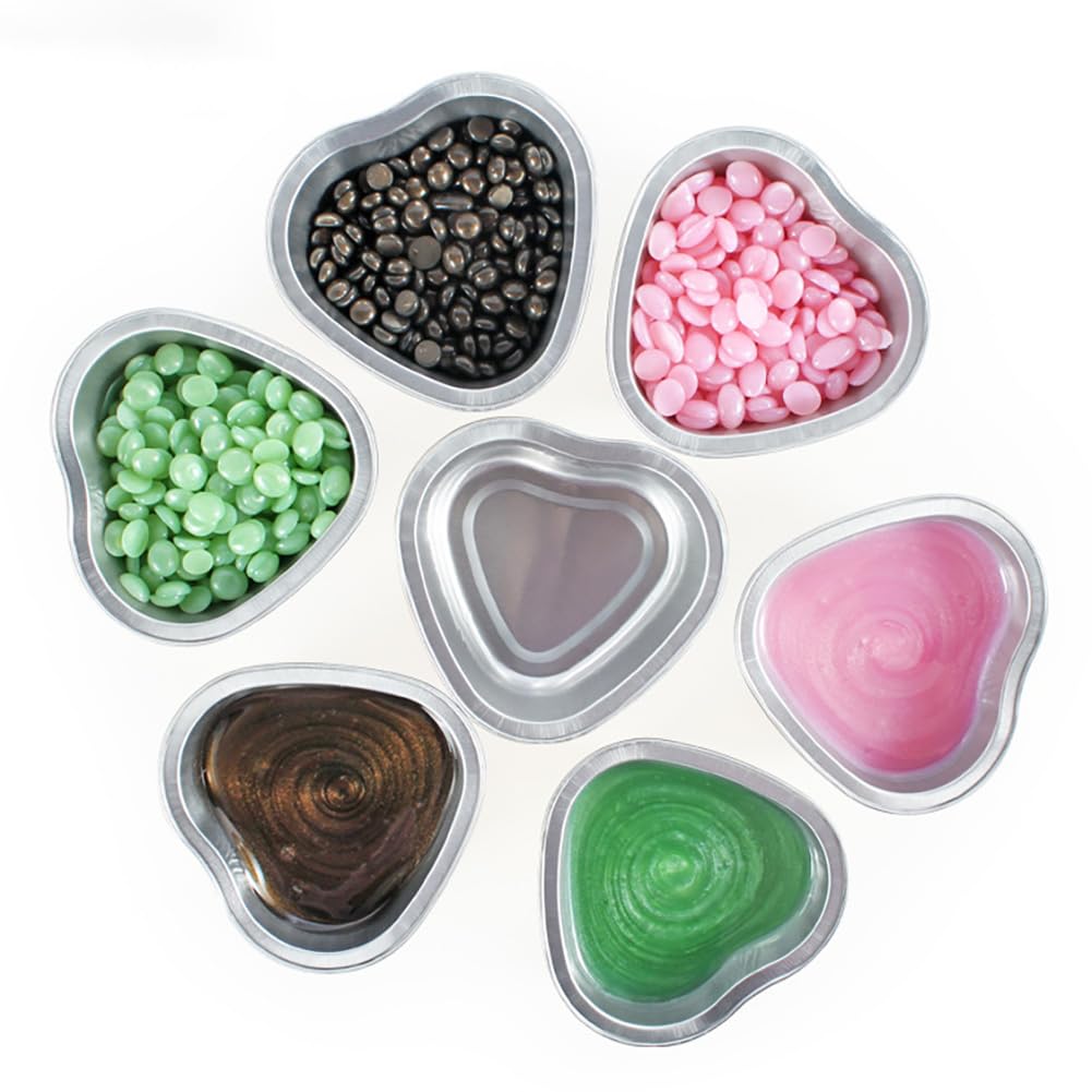 6 Pack Disposable Aluminum Foil Wax Melting Bowls - Mini Candle Wax Warmer Cups for Hair Removal, DIY Candles & Aromatherapy - Perfect for Home Spa, Beauty Salon and Waxing Treatments
