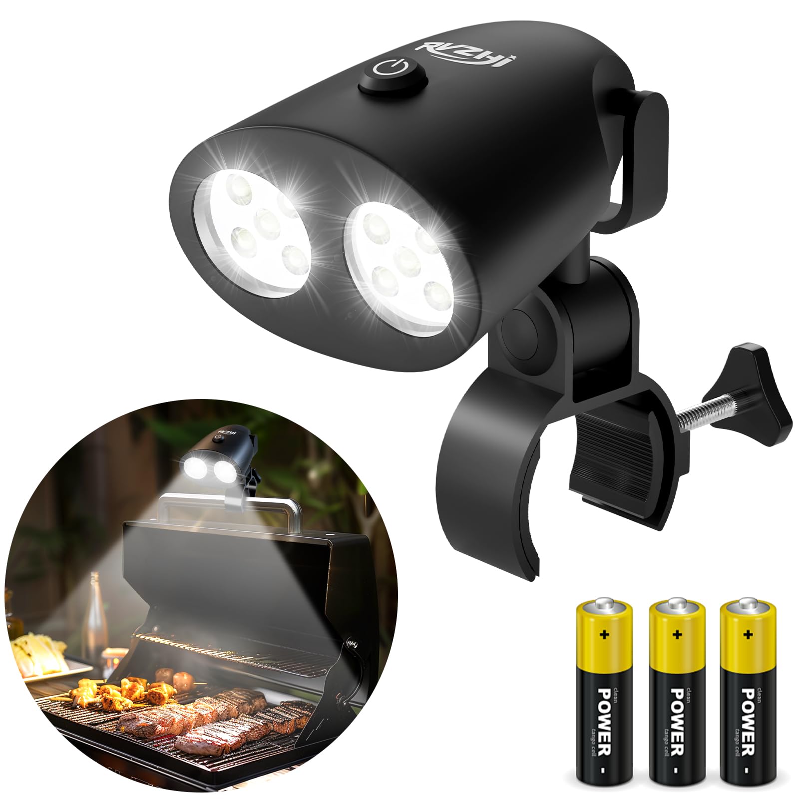 **Grill Light for BBQ - 2 Brightness Settings, Battery Included - Perfect Outdoor Grilling Accessories for Men, Father's Day Gifts for Dad & Husband - Ideal for Nighttime Grilling, Camping, and Backyard BBQs**