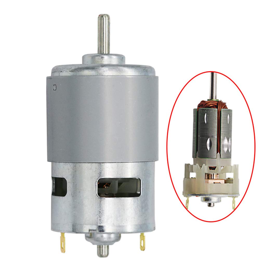 12V-24V 775 Brushed DC Motor - 10000RPM High Speed, Large Torque, Dual Output Shaft, Ball Bearing, Low Noise - Perfect for Power Tools, DIY Projects, Robotics, and Industrial Applications