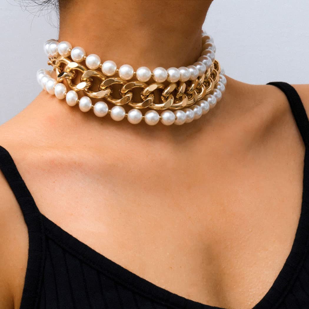 CLOACE Boho Choker Necklace - 18K Gold Plated Cuban Link Chain for Women & Girls | Trendy Fashion Jewelry for Parties, Weddings & Everyday Wear